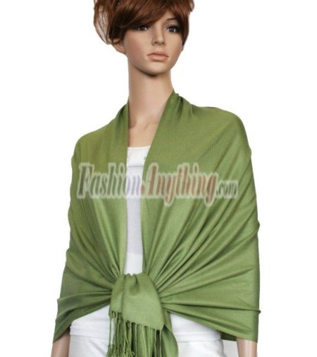 (image for) Olive Solid Pashmina Scarf