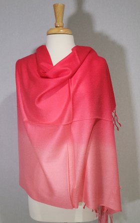 Ombre Solid Pashmina Red