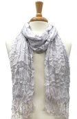 (image for) Silver Crinkle Thin Scarf