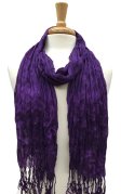 (image for) Eggplant Crinkle Thin Scarf