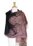 (image for) Phoenix Tail Thicker Label Pashmina Black/Pink