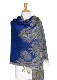 (image for) Phoenix Tail Thicker Label Pashmina Royal Blue