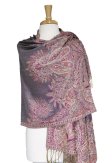 (image for) Phoenix Tail Thicker Label Pashmina Grey/Pink