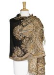 (image for) Phoenix Tail Thicker Label Pashmina Black/Gold