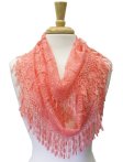 (image for) Infinity Lace Scarf Coral Pink