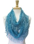 (image for) Infinity Lace Scarf Teal Blue