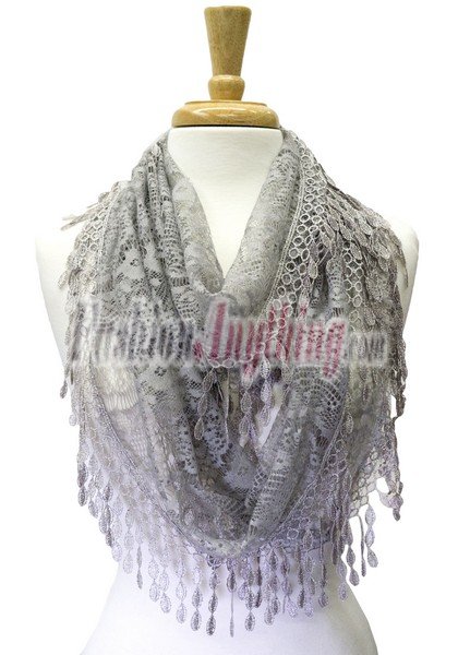 (image for) Infinity Lace Scarf Grey