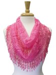 (image for) Infinity Lace Scarf Hot Pink