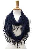 (image for) Infinity Lace Scarf Navy Blue