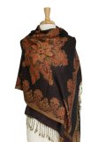 (image for) Gorgeous border Pashmina Label Black