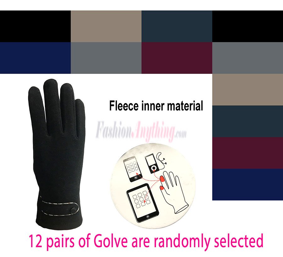 (image for) Women Touch Screen Winter Gloves Asst. 12 Pairs - G13