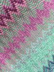 (image for) Zigzag Thick Knit Poncho Purple / Teal