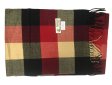 (image for) Woven Cashmere Feel Plaid Scarf Z09 Red / Black