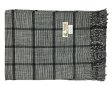 (image for) Woven Cashmere Feel Plaid Small Grid Scarf Black / White