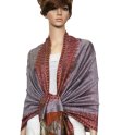 (image for) Border Patterned Pashmina label Light Purple