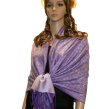 (image for) Paisley Jacquard Pashmina Purple w/ Grey