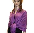 (image for) Paisley Jacquard Pashmina Dark Magenta