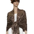 (image for) Multi Circle Soft Pashmina Light Tan w/ Coffee