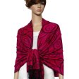 (image for) Multi-Circle Soft Pashmina Violet Red