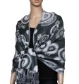 (image for) Multi-Colored Circle Pattern Pashmina Light Grey