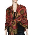 (image for) Multi-Colored Circle Pattern Pashmina Rust Red