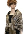(image for) Metallic Paisley Pashmina Coffee