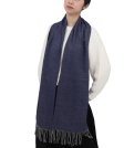 (image for) Cashmere Feel Design Scarf Navy