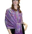 (image for) Luxury Paisley Flower Shawl Purple