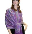 (image for) Luxury Paisley Flower Shawl Purple