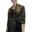 (image for) Leaf Jacquard Pashmina Scarf Khaki