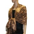 (image for) Leaf Jacquard Pashmina Scarf Tan