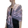 (image for) Leaf Jacquard Pashmina Scarf Pink