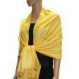 (image for) Leaf Jacquard Pashmina Scarf Yellow