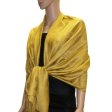 (image for) Leaf Jacquard Pashmina Scarf Golden Yellow