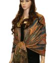 (image for) Colorful Paisley Scarf Orange/Teal