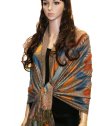 (image for) Colorful Paisley Scarf Orange / Blue