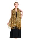 (image for) Leopard Pashmina Pattern Scarf Brown