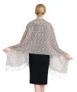 (image for) Leopard Print Pashmina Shawl White/Brown