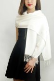 (image for) Simple Pasiley Pashmina White