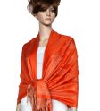 (image for) Simple Pasiley Pashmina Tangerine