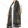 (image for) Rose & Leaf Pashmina Black Beige