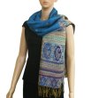 (image for) Luxury Rainbow Pashmina Peacock Blue