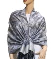 (image for) Grey Gradient Flower Scarf