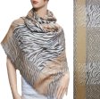 (image for) Zebra Assorted Pattern Scarf Brown
