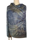 (image for) Paisley Patterned Pashmina Navy