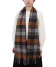 (image for) Cashmere Feel Plaid Scarf Brown