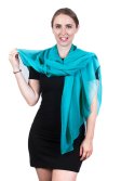 (image for) Light Solid Chiffon Shawl Light Teal