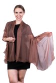 (image for) Light Solid Chiffon Shawl Coffee