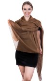 (image for) Light Solid Chiffon Shawl Brown