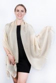 (image for) Light Solid Chiffon Shawl Beige